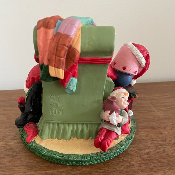 Santa's Best Classic Collectables Figurine Christmas Checking List 1991 Napping - Picture 7 of 14